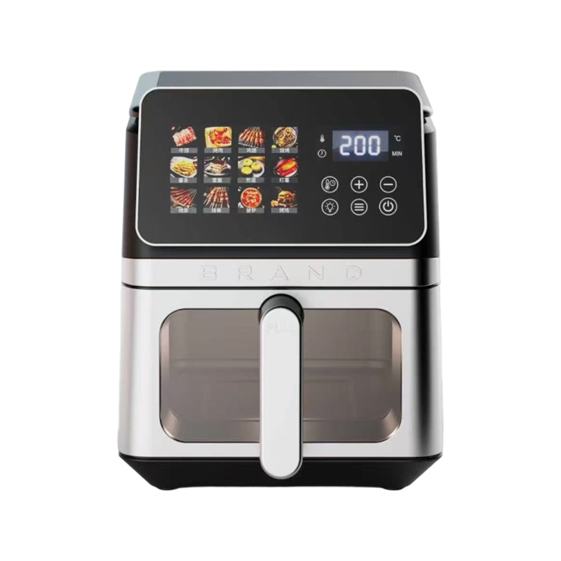 5506C Floating-Screen Stainless Steel Electronic Oil-free Air Fryer